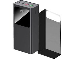 ISHIVA® Powerbank 30000 mAh met Zaklamp - Noodpakket - Powerbank - Snellader 22.5W - LED Display - 2 jaar Garantie - Zwart