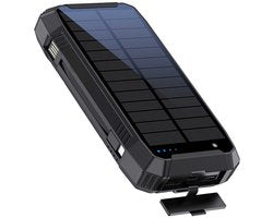 ISHIVA® Solar Powerbank 30.000 mAh – 22,5W Snelladen - Draadloos (Qi)