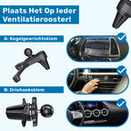 ISHIVA® Telefoonhouders Auto 3 in 1 - 2 jaar Garantie