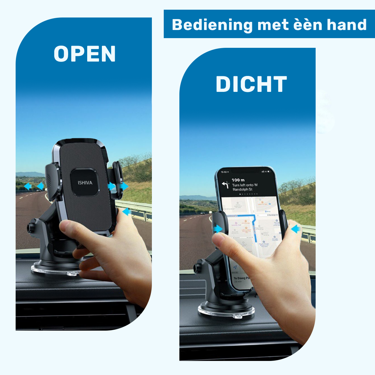 ISHIVA® Telefoonhouders Auto 3 in 1 - 2 jaar Garantie