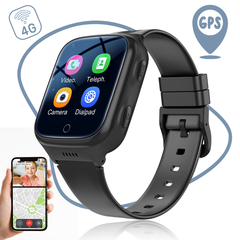 ISHIVA® GPS Horloge Kind Geschikt voor Simkaart (4G GPS)