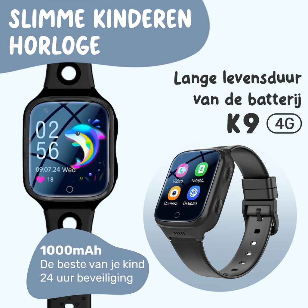 ISHIVA® GPS Horloge Kind Geschikt voor Simkaart (4G GPS)