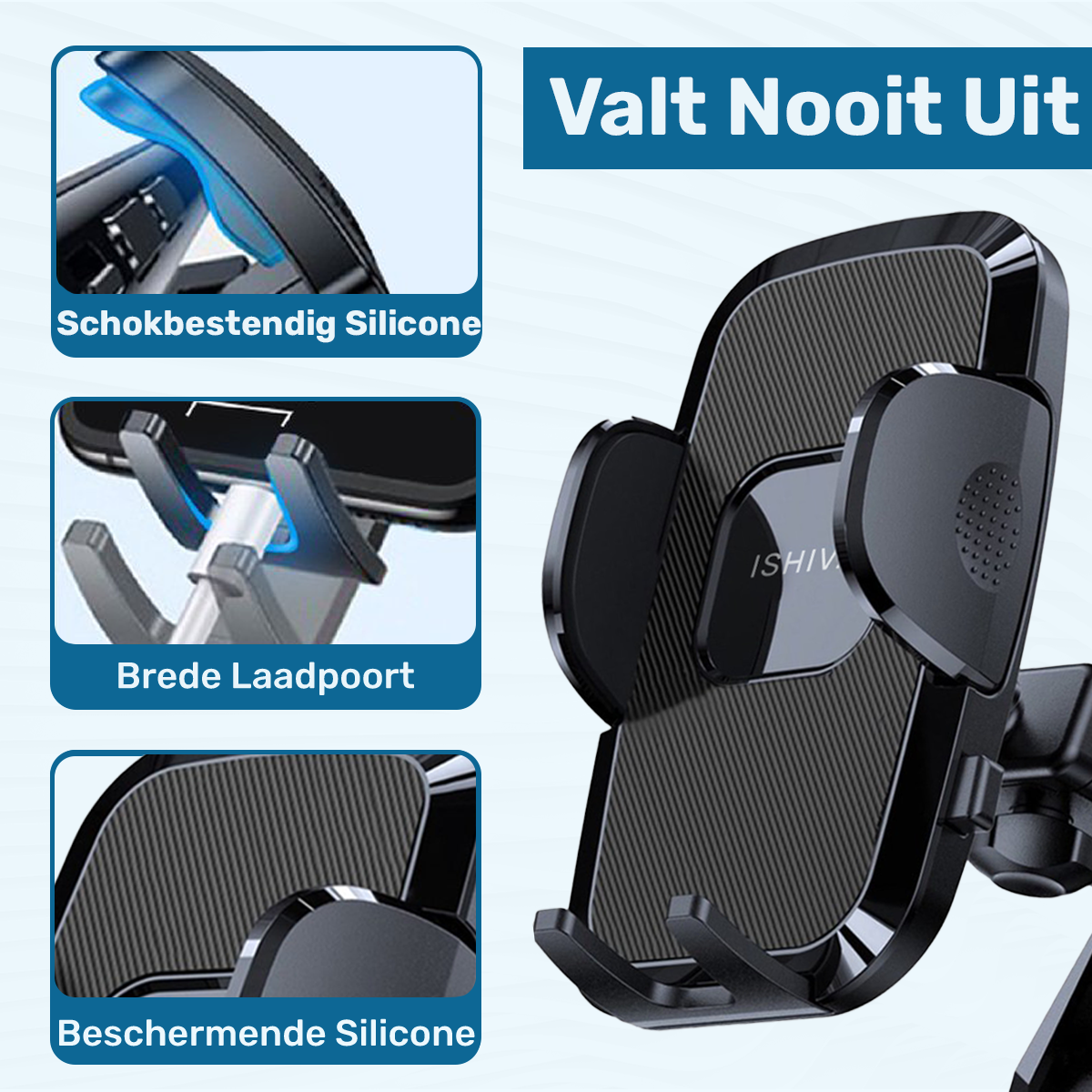ISHIVA® Telefoonhouders Auto 3 in 1 - 2 jaar Garantie