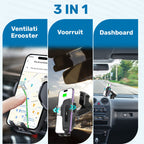ISHIVA® Telefoonhouders Auto met Qi Draadloze Oplader