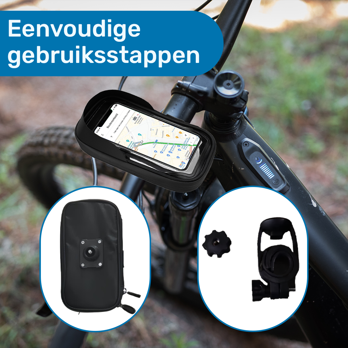 ISHIVA® Fiets,Scooter en Motor Telefoonhouder - 360° Rotatie