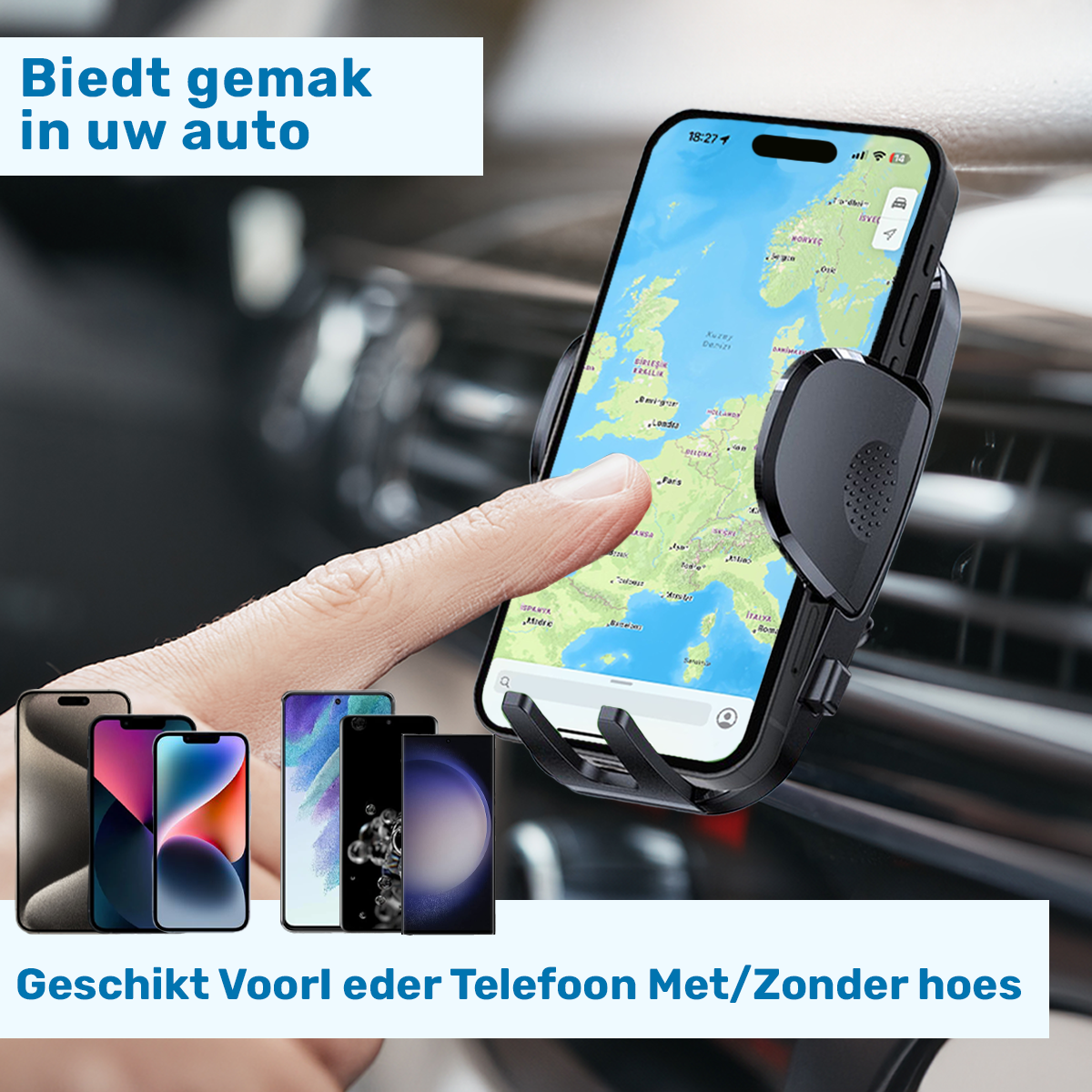 ISHIVA® Telefoonhouders Auto 3 in 1 - 2 jaar Garantie